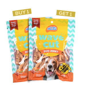 Novee Wave Cut Duo Chicken and Lamb Jerky Treats for Dogs (Buy 1 Get 1 Free) - 2x175g