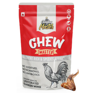 Chew Master Super Premium Dehydrated Chicken Wings for Dogs – High Protein, All-Natural, Single Ingredient, Grain-Free Dog Treats, Rawhide Alternative, Crunchy Chew for Small & Large Breeds (100G) - Pack of 1