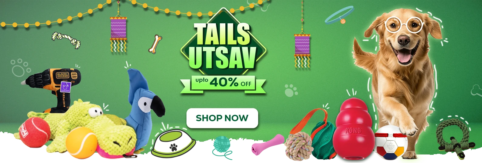 dog toy banner
