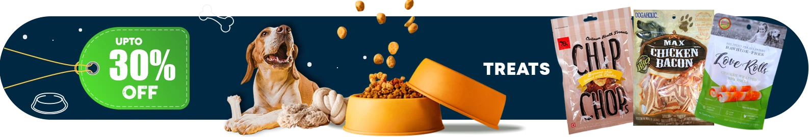 Dog treats banner